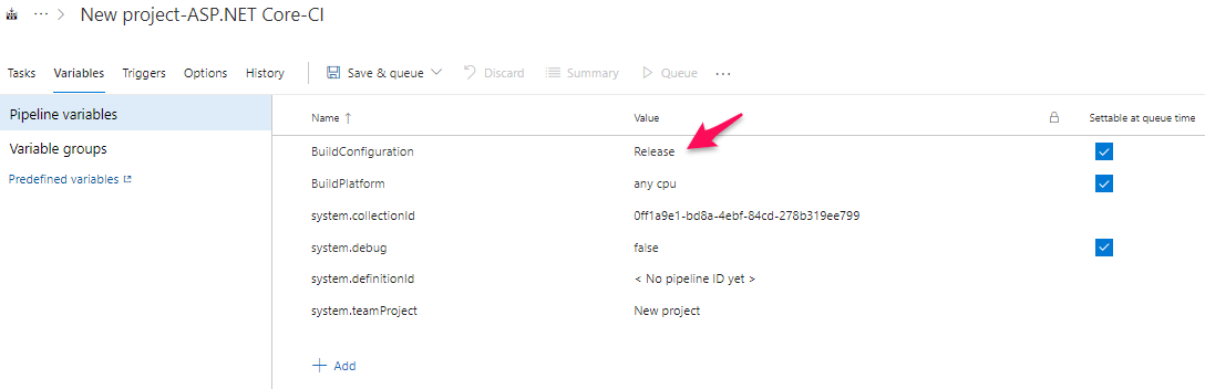 Azure DevOps Pipeline Variables