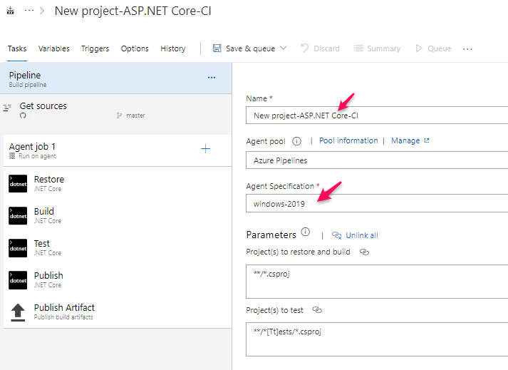 Azure DevOps Pipeline build steps